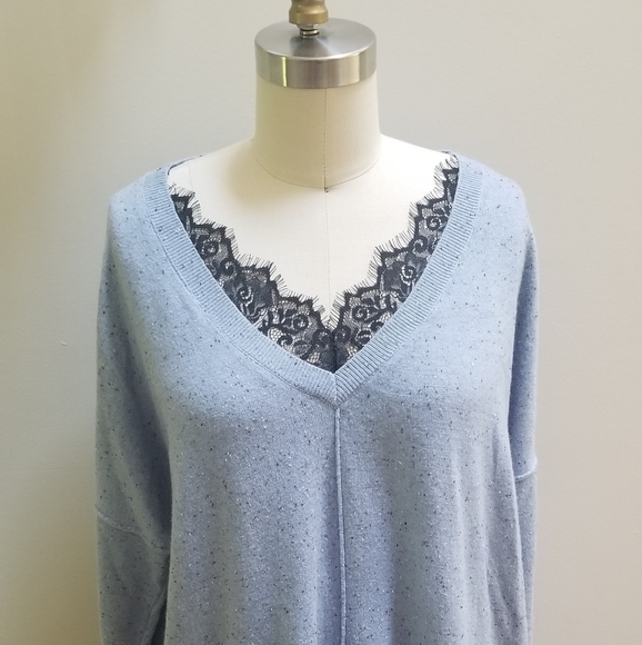 Topshop Brand Maternity Sweater w/ Eyelash Lace - Picture 1 of 5